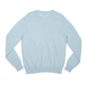 Mens Christopher Crewneck in Bay Tree Blue - Henry Duvall
