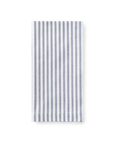 Signature Twill Napkins in Navy French Ticking, Set of 4