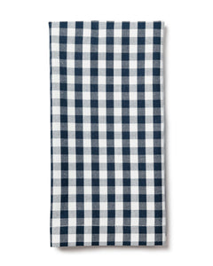 Signature Twill Napkins in Navy French Ticking, Set of 4