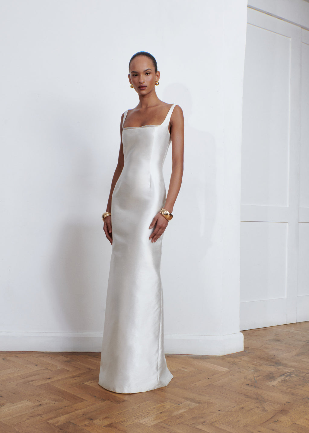 Organza Peekaboo Silk Mikado Gown | STYLE 111