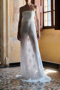 Crushed Silk & Lace Gown | STYLE 130