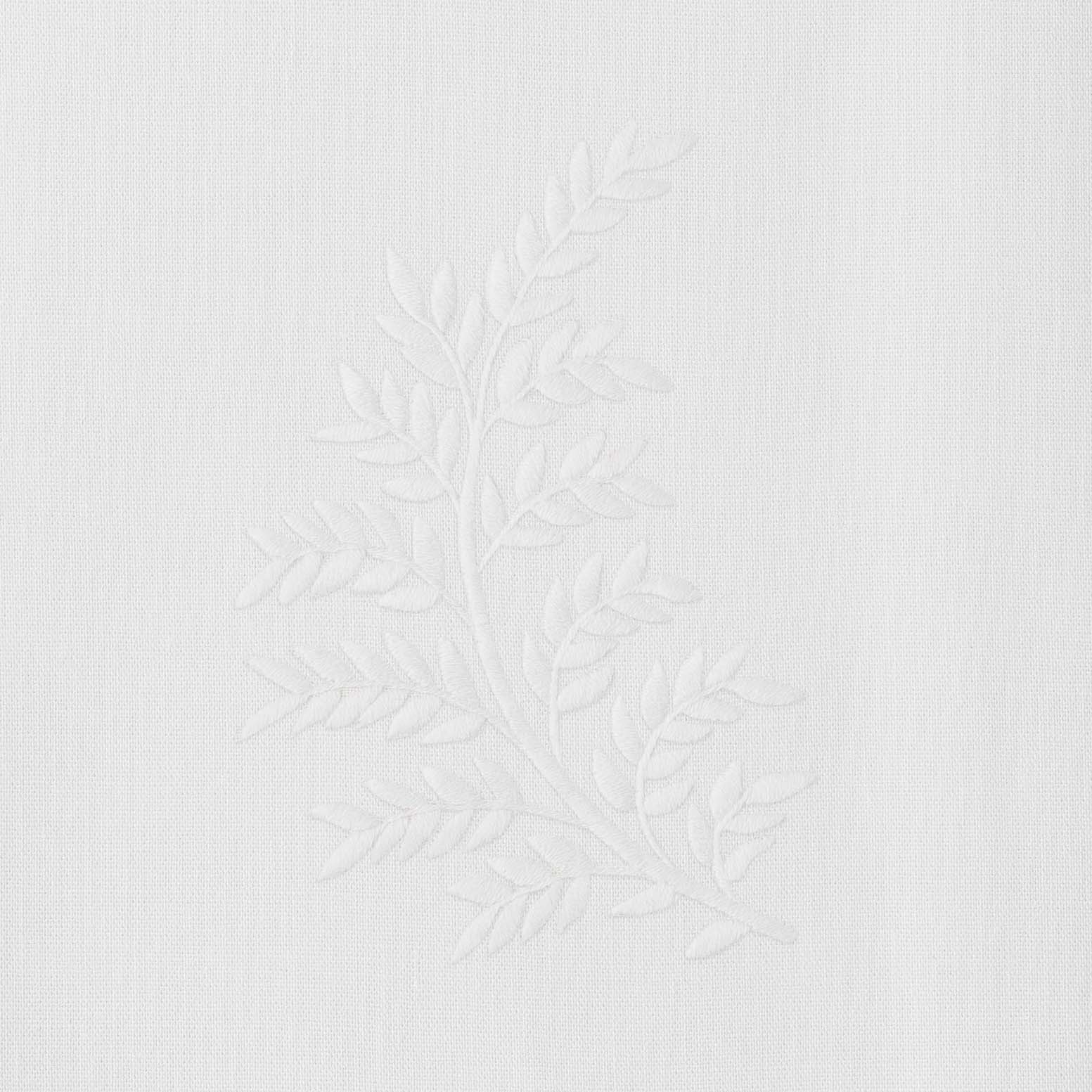 Leaves White Hand Towel