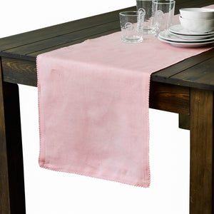 Berry Scallop 18" x 90" Table Runner in Pink