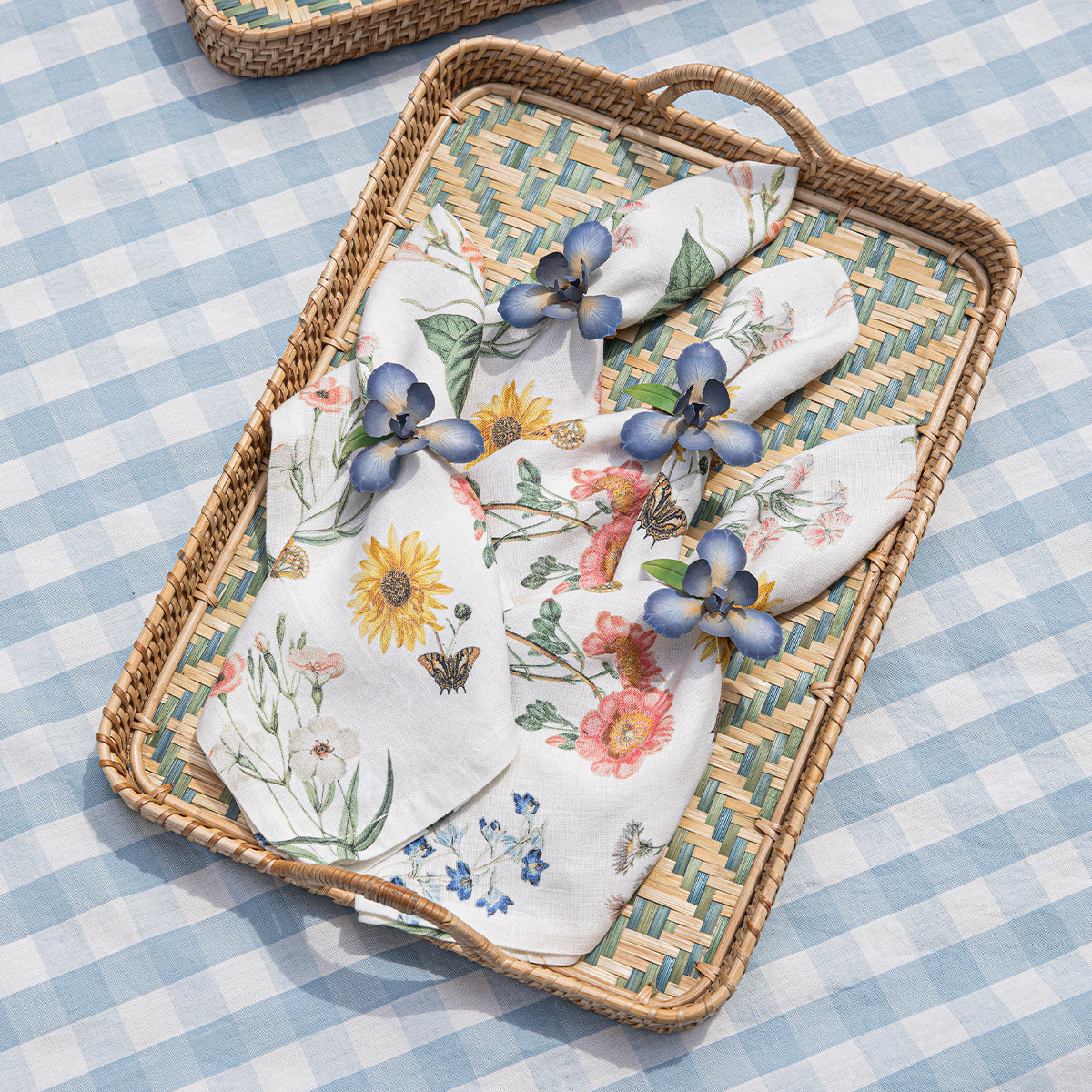 Villa Seville 18" Tray in Chambray