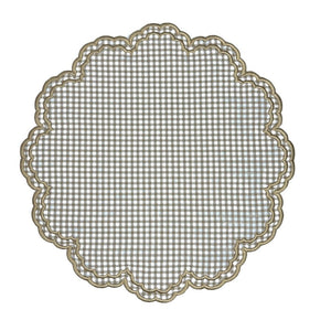 Wheat Gingham luxury placemat