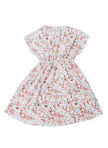 The Delphine Dress in Rosy Coral Reef