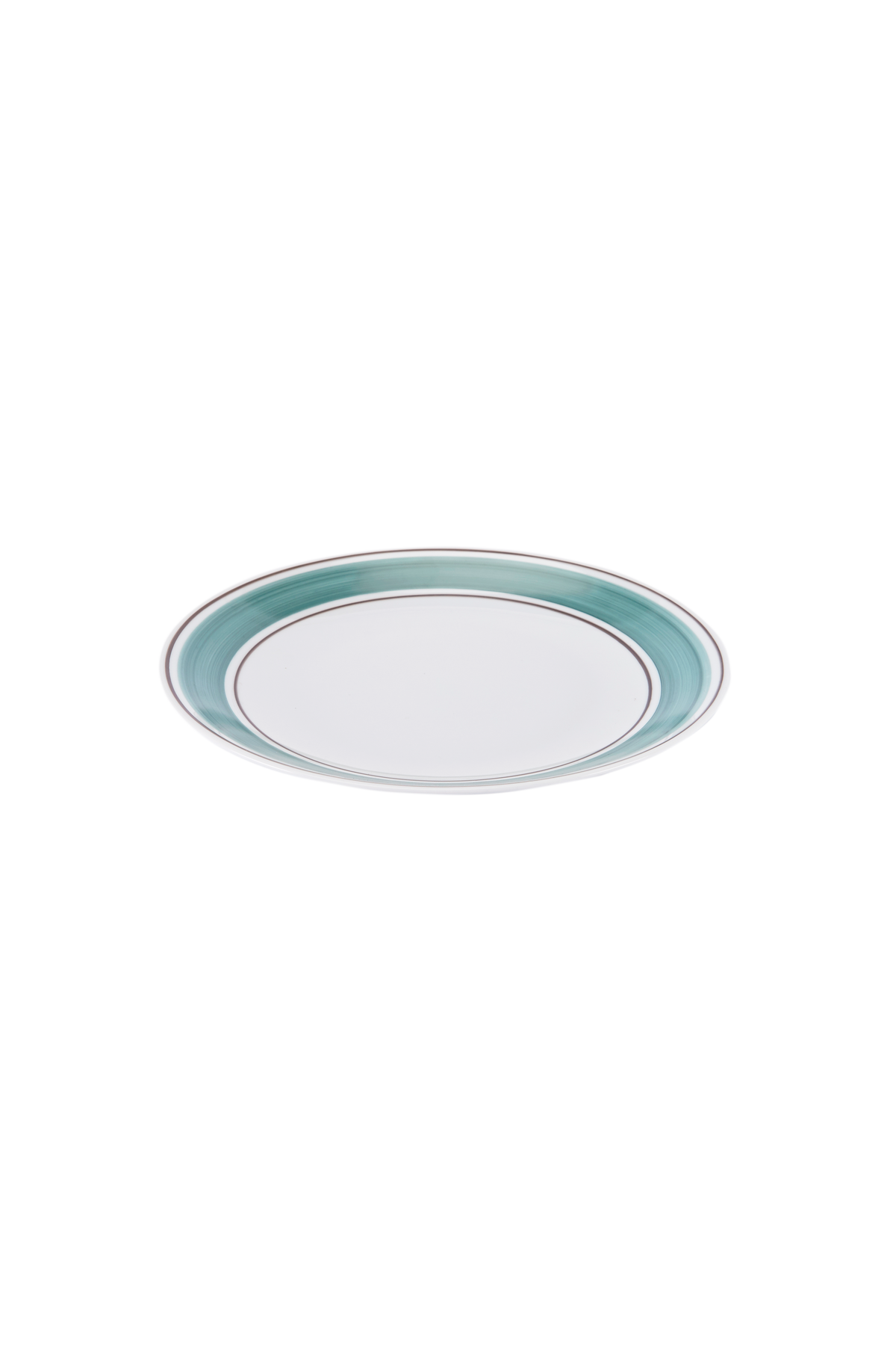 Tangerine Dessert Plate In Cactus Green