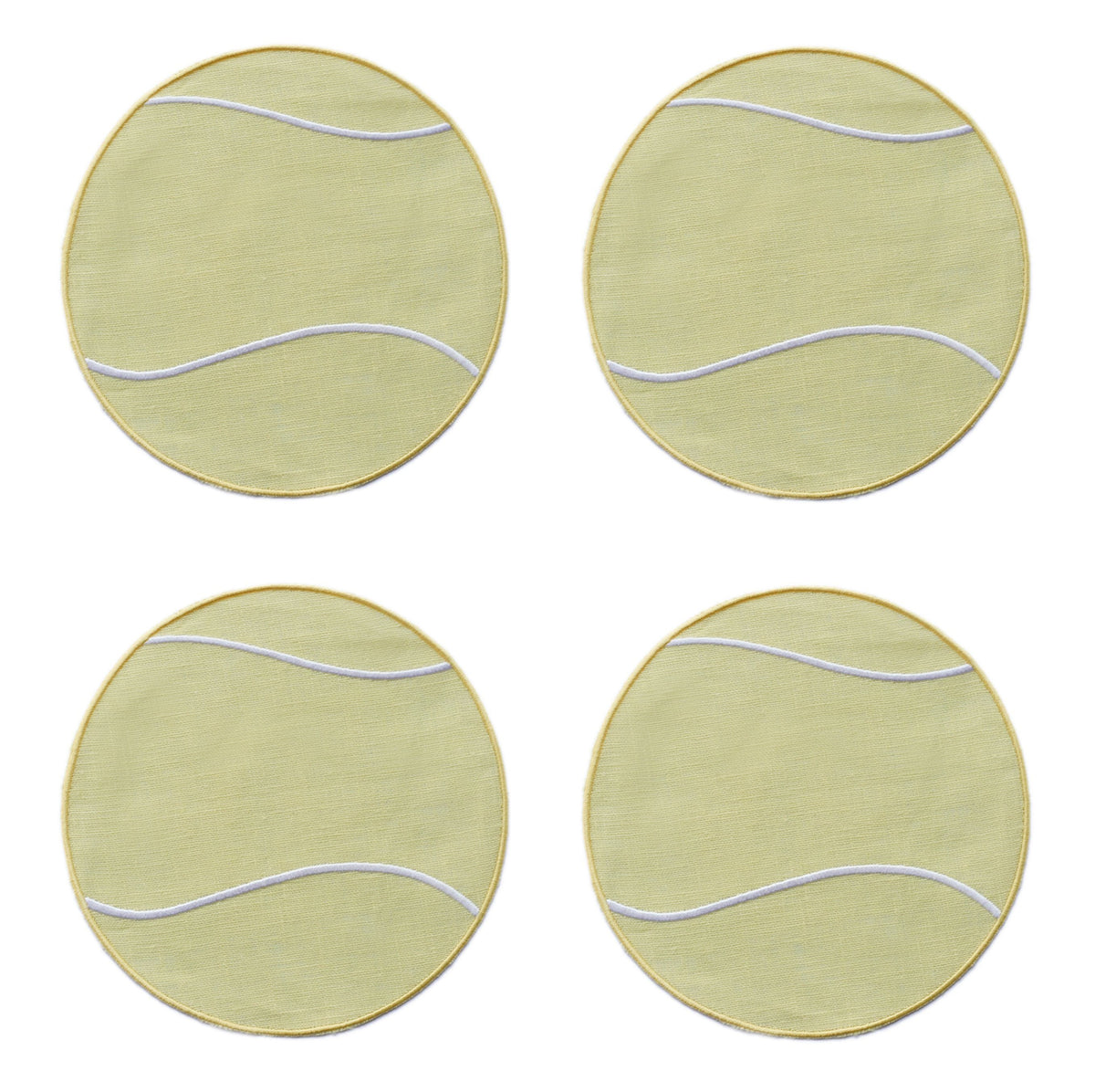 Tennis Ball Cocktail Napkins (4) Cocktail Napkins Chefanie 