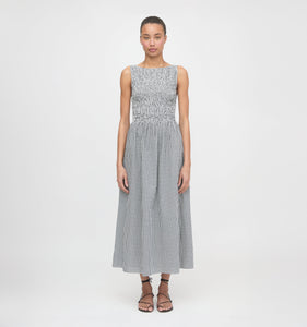 The Cosima Nap Dress in Black & Sand Gingham