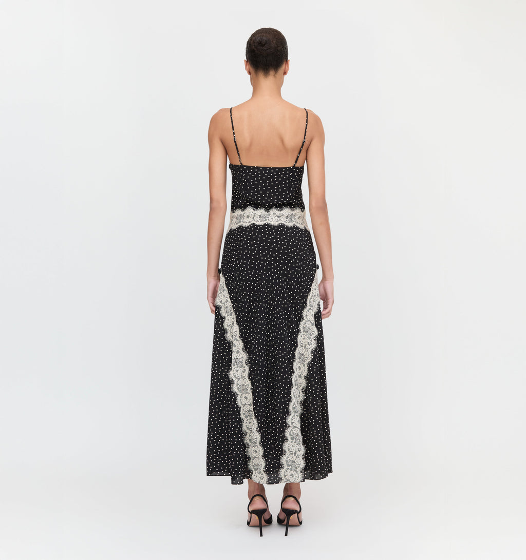 The Francesca Dress in Black Polka Dot