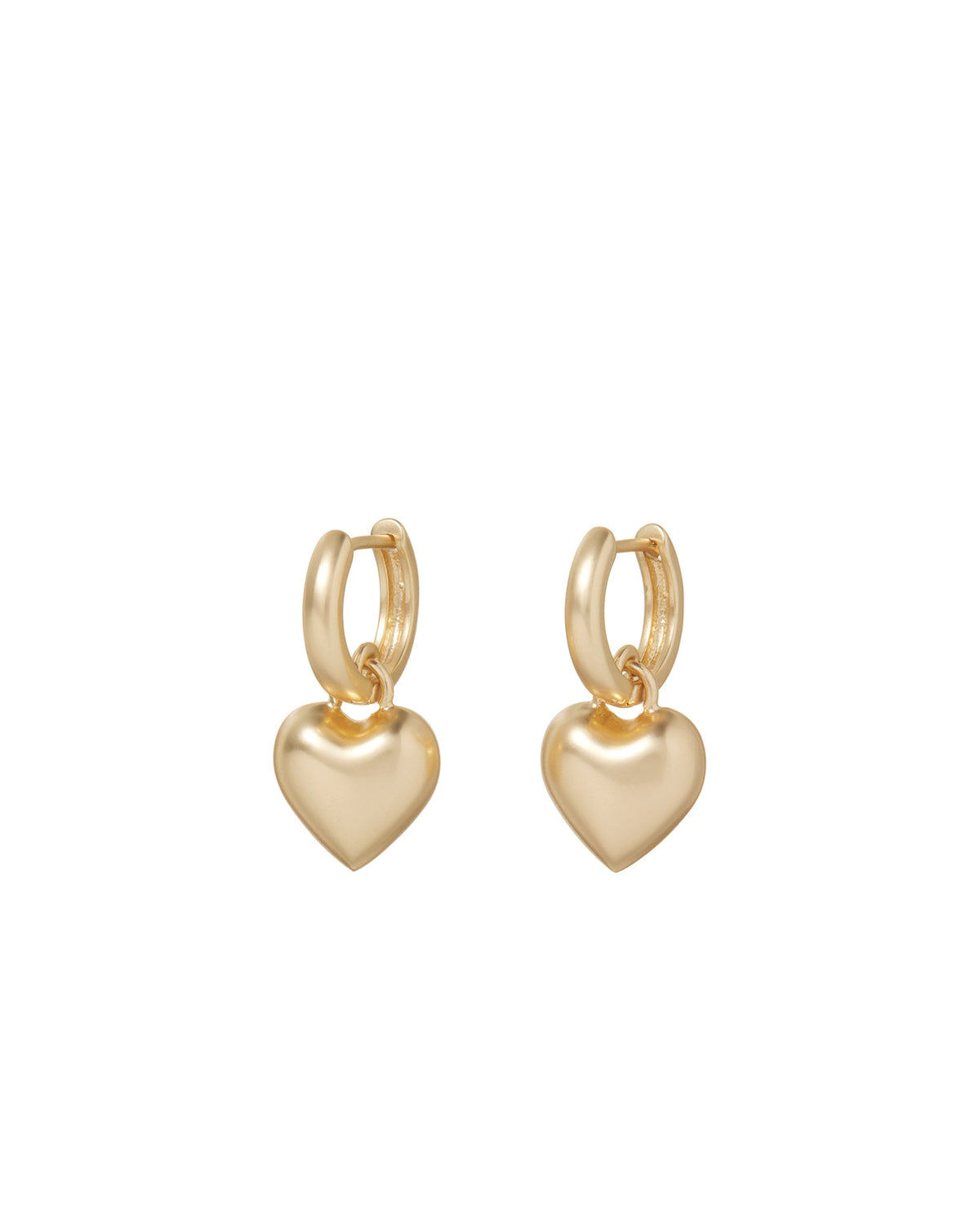 The Itsy Bitsy Heart Earrings in Gold