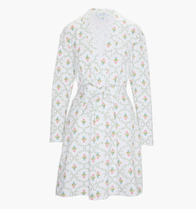 The Ivory Robe in Pastel Trellis