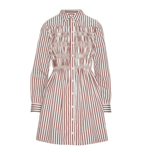 The Mira Nap Dress in Rust Stripe
