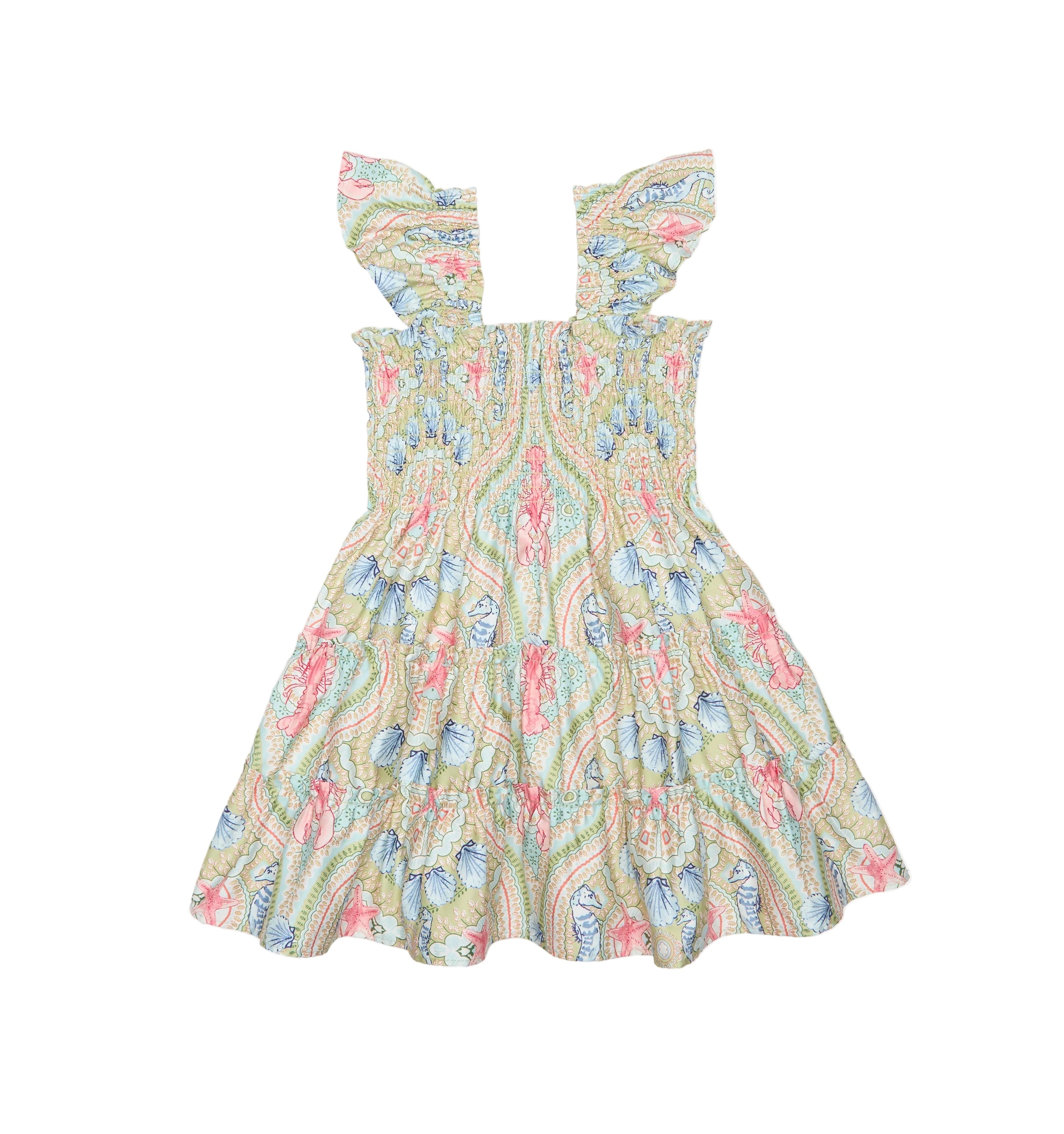 The Tiny Ellie Nap Dress in Sea Scroll