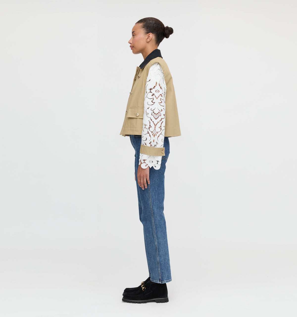 The Clarisse Jacket in Khaki Canvas
