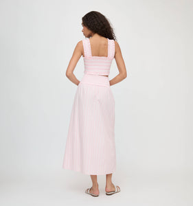 The Delphine Nap Skirt in Pink Variegated Stripe