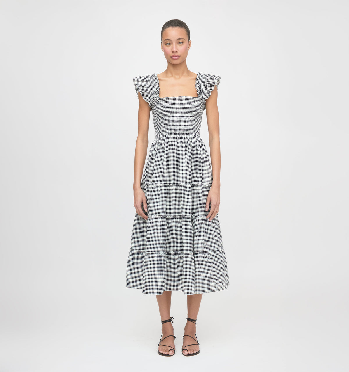 The Ellie Nap Dress in Black & Sand Gingham