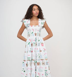 The Ellie Nap Dress in Flower Pots
