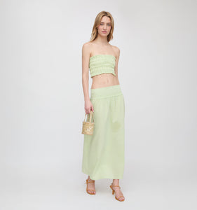 The June Nap Top in Lime Gingham