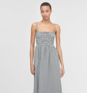 The Larissa Nap Dress in Black & Sand Gingham