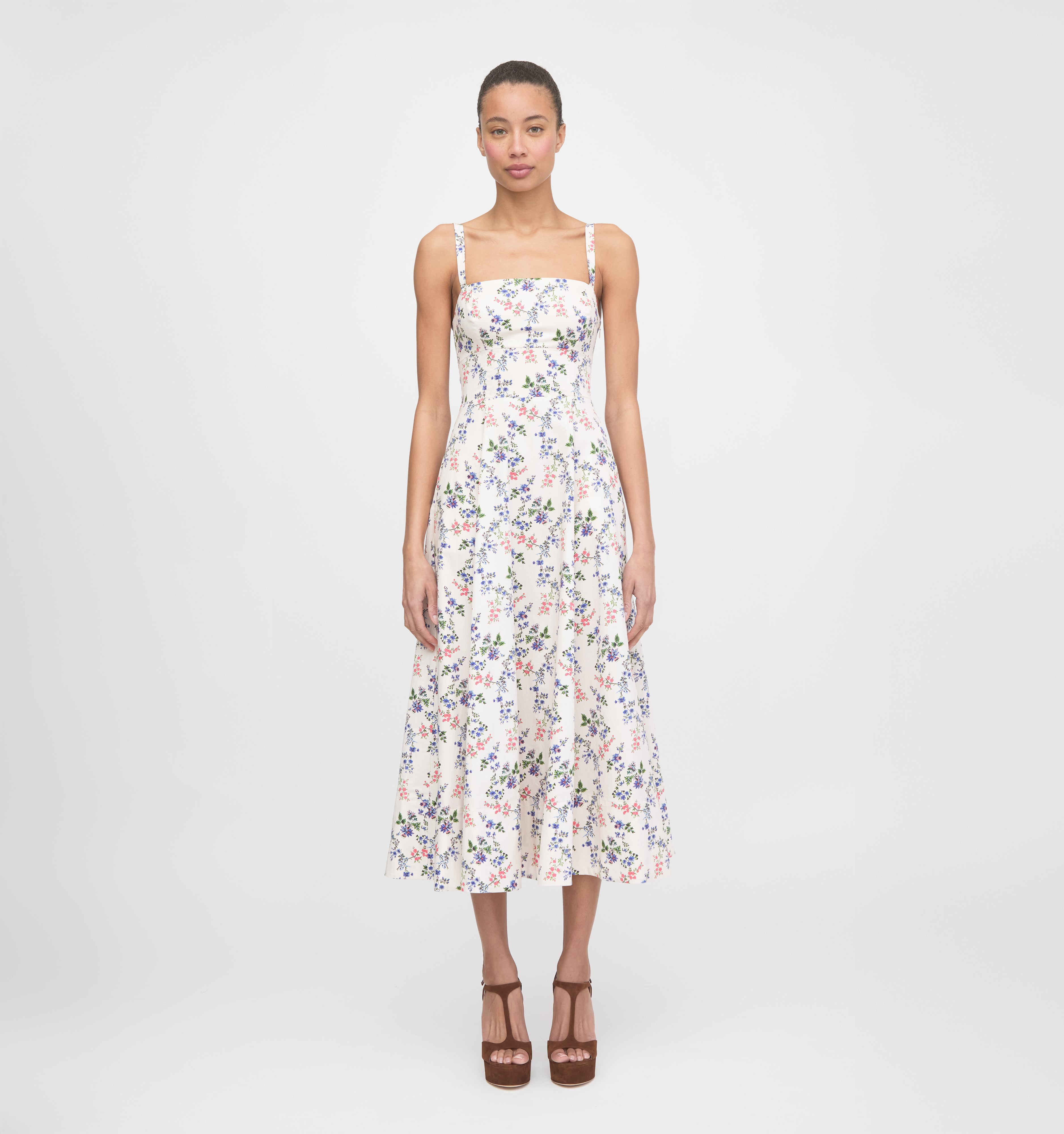The Margot Dress in Pink Scallop Bow Chintz