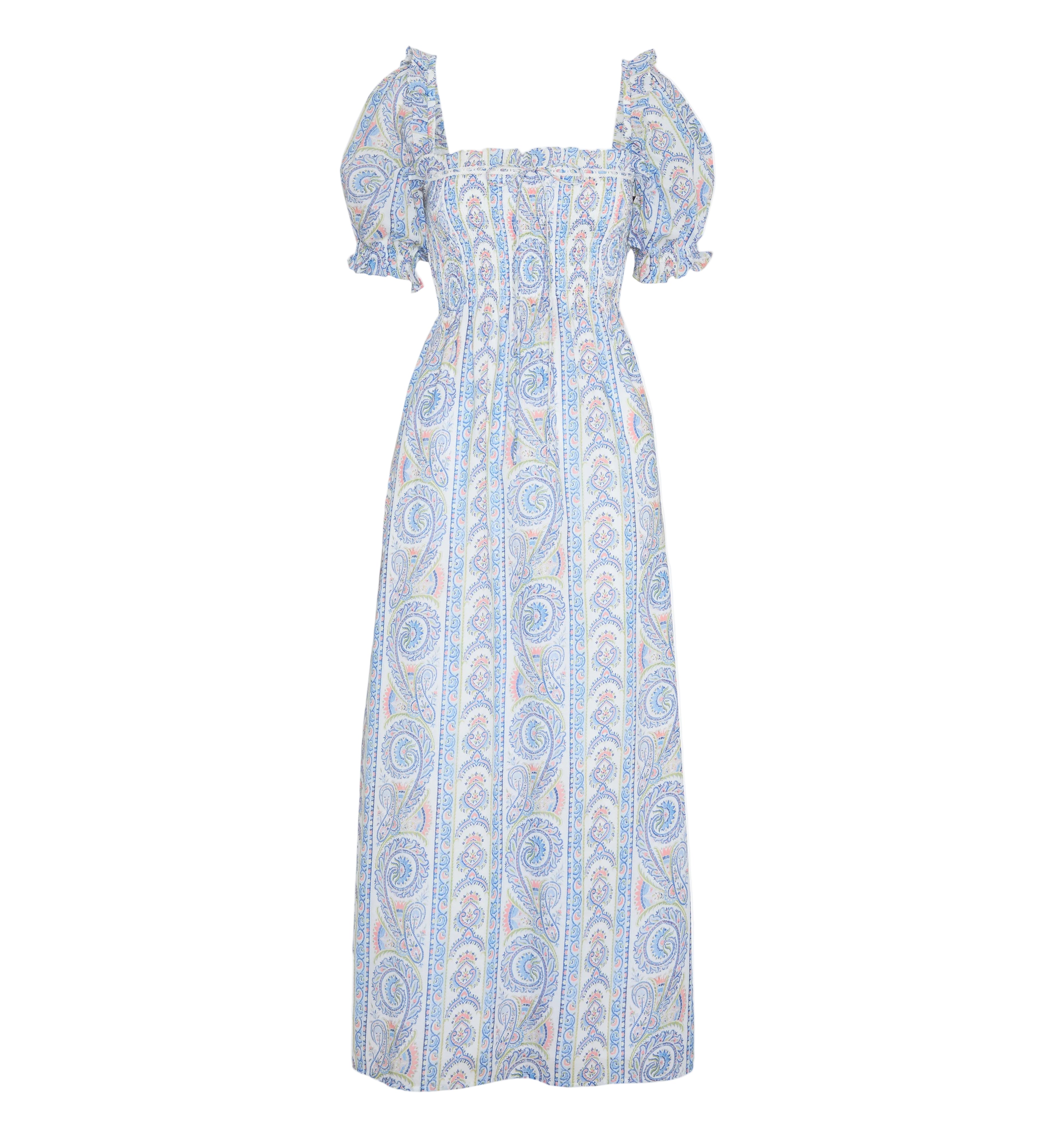 The Scarlett Nap Dress in Blue Corsica Paisley