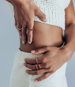 Theo Ring in Smoked Sapphire - Loren Hope