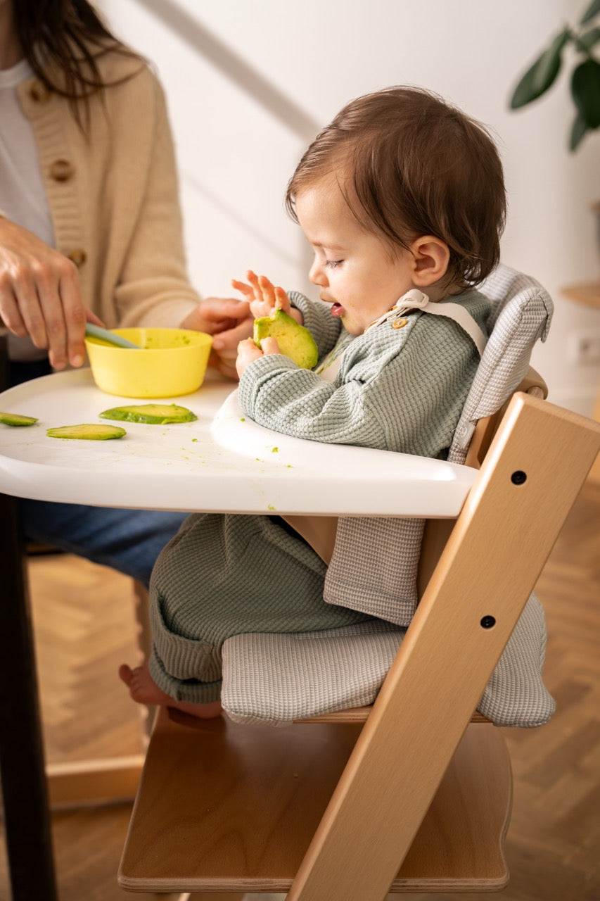 Tripp Trapp® High Chair, Cushion, and Tray in Natural
