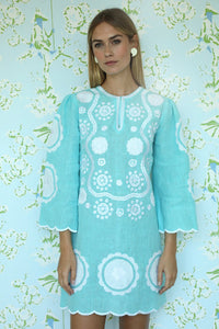 Turquoise Alice Mini Dress