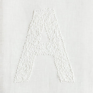Monogram Twig Hand Towel in White