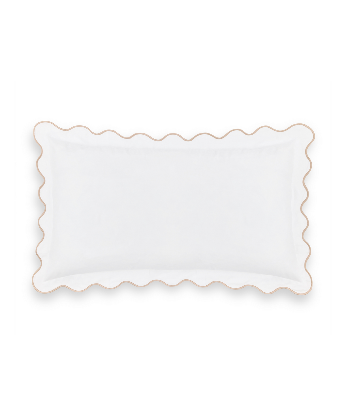 Rebecca Udall Alexandra Wavy Scalloped Bed Linen, Plaster Pink Flat Pillow
