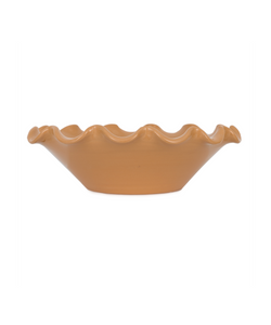 Rebecca Udall Ruffle Ceramic Bowl, Terracotta Side View