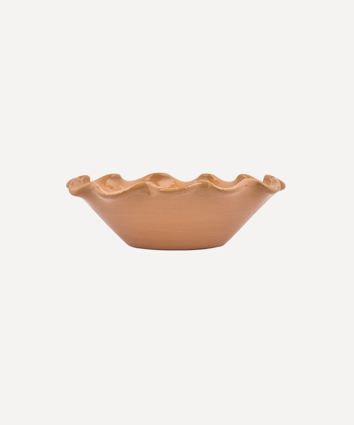Ruffle Ceramic Bowl in Terracotta