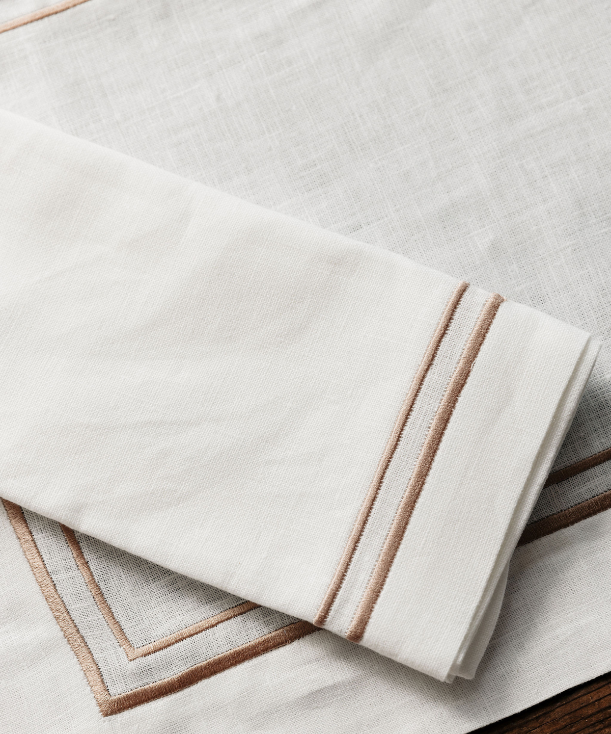 Sophie Classic Two Cord Napkin in Antique Gold
