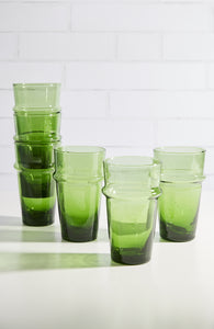 Moroccan Beldi Glassware, Set of 6