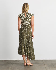 Violeta Dress in Fern/Cream Multi