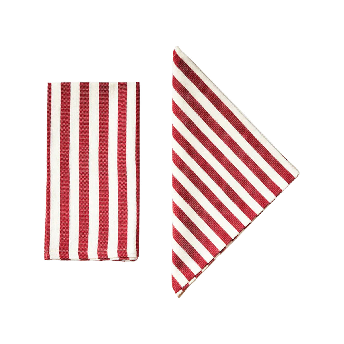 Vera Stripe Napkins in Red, Set of 2