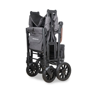WonderFold W Luxe Pro Stroller Wagon 2-Seater in Charcoal Gray