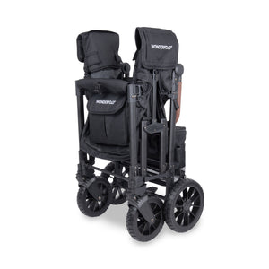WonderFold W Luxe Pro Stroller Wagon 2-Seater in Jet Black