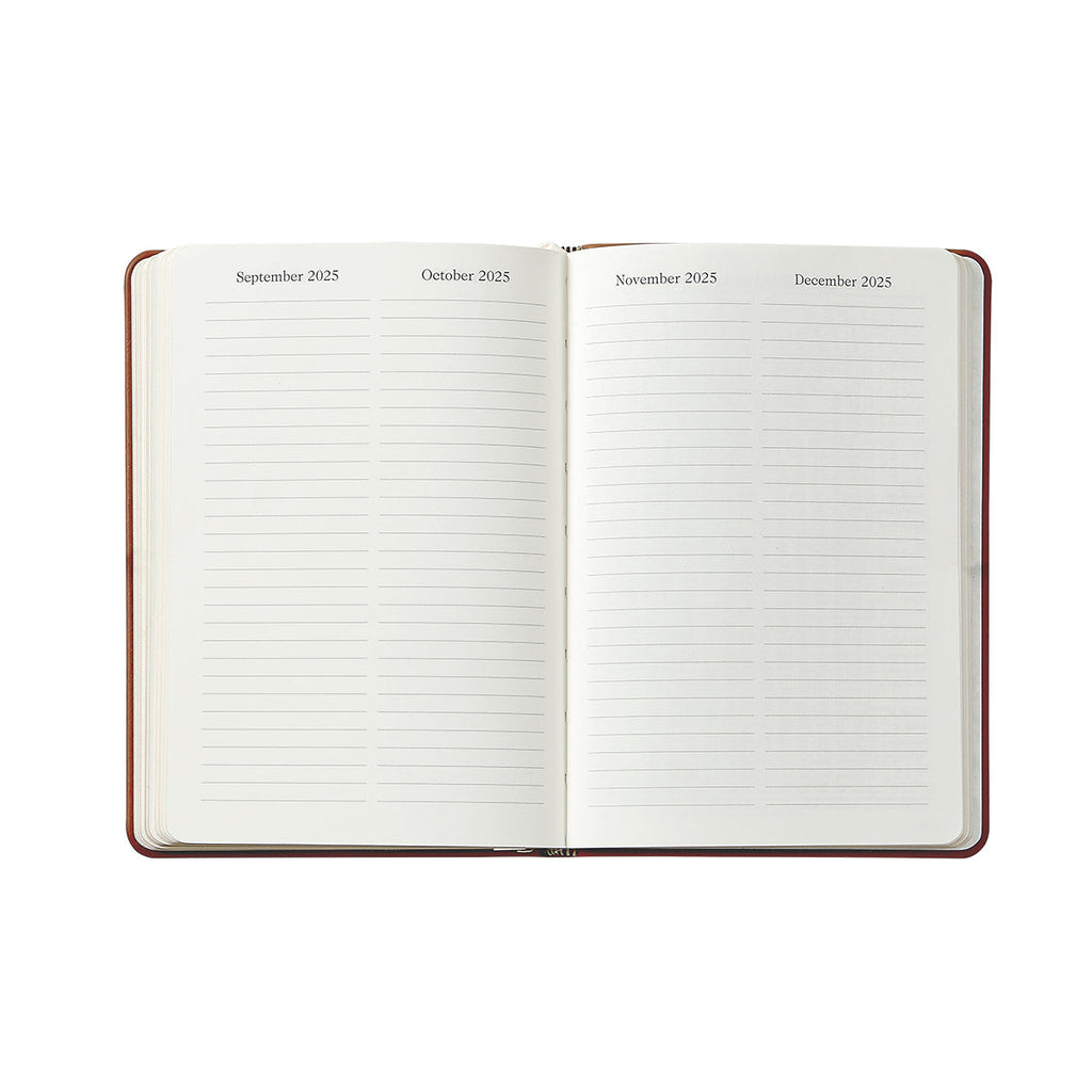 2026 Weekly Notebook in Beechwood Pebble Grain Leather