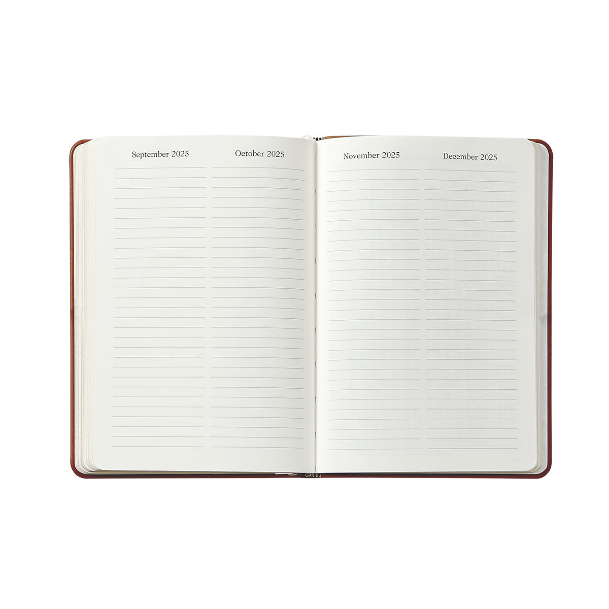 2026 Weekly Notebook in Beechwood Pebble Grain Leather