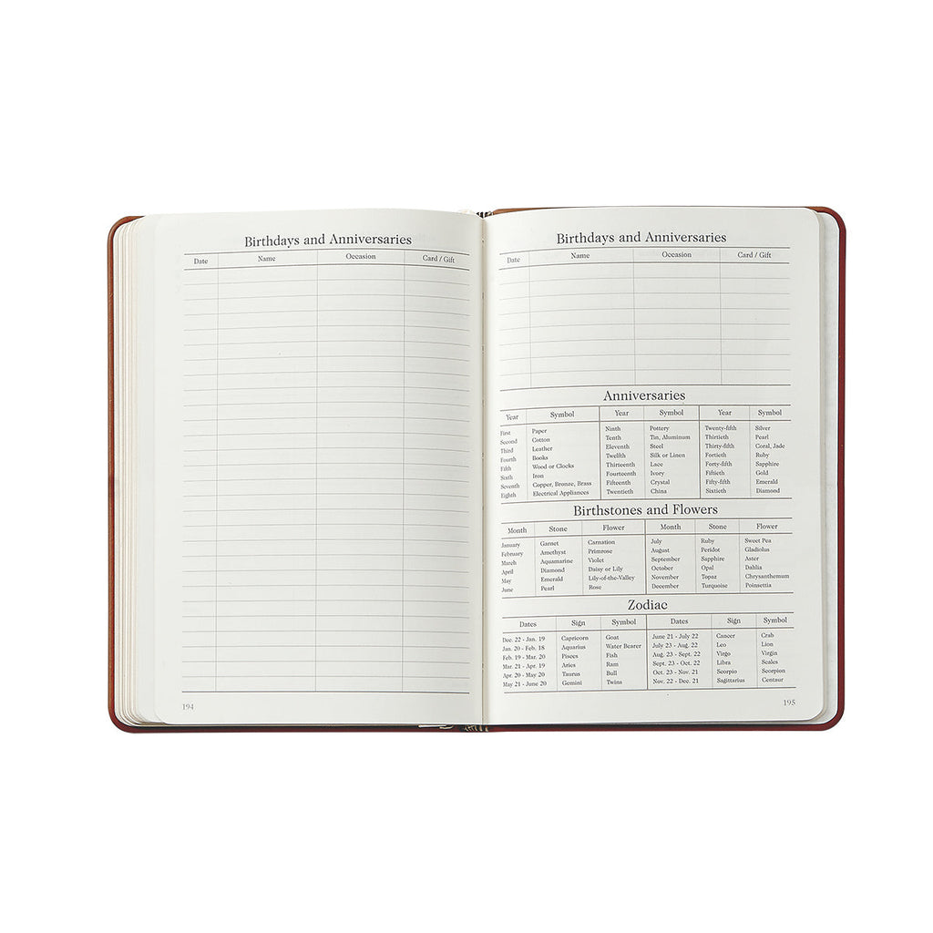 2026 Weekly Notebook in Beechwood Pebble Grain Leather