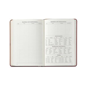 2026 Weekly Notebook in Bordeaux Traditional Leather