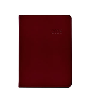 2026 Weekly Notebook in Bordeaux Traditional Leather