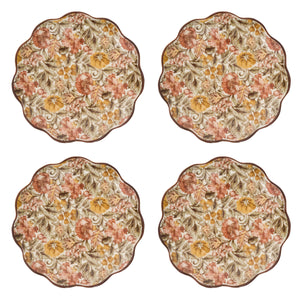 Willa Cocktail Plate in Amber, Set of 4