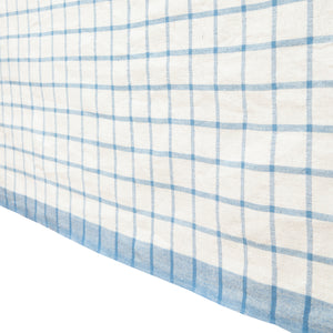 Windowpane 60x60 Tablecloth in Blue & Natural