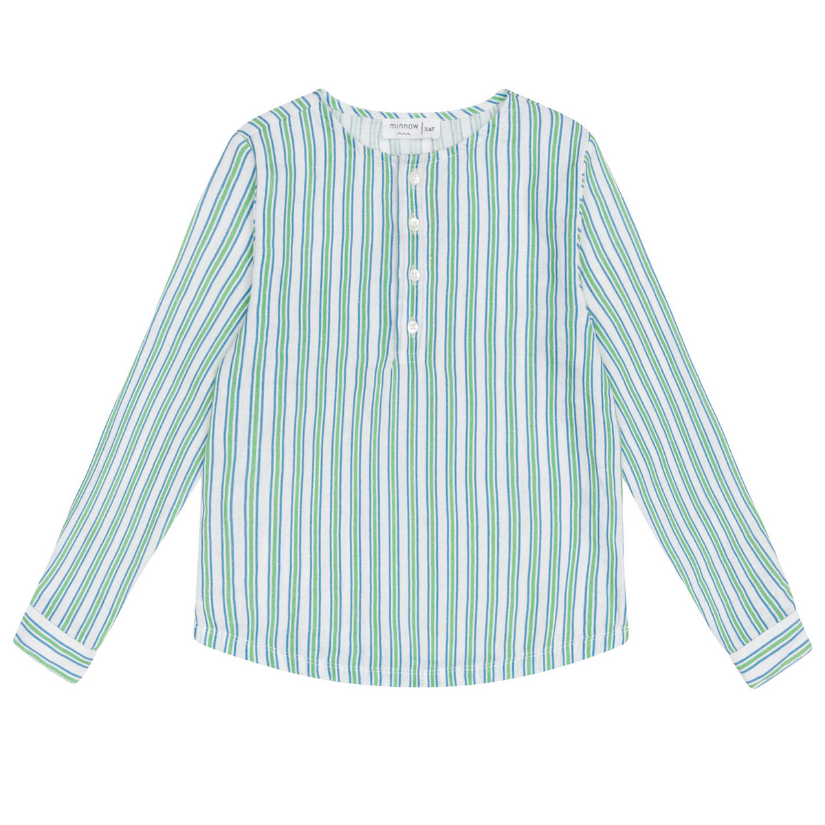 Unisex Tamarin Stripe Linen Henley