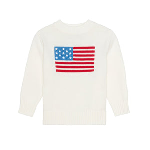 Children's American Flag Crewneck Sweater