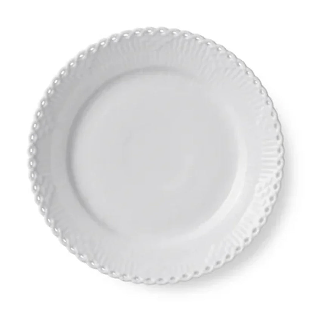 White Fluted Full Lace Plate 27cm 10.63"