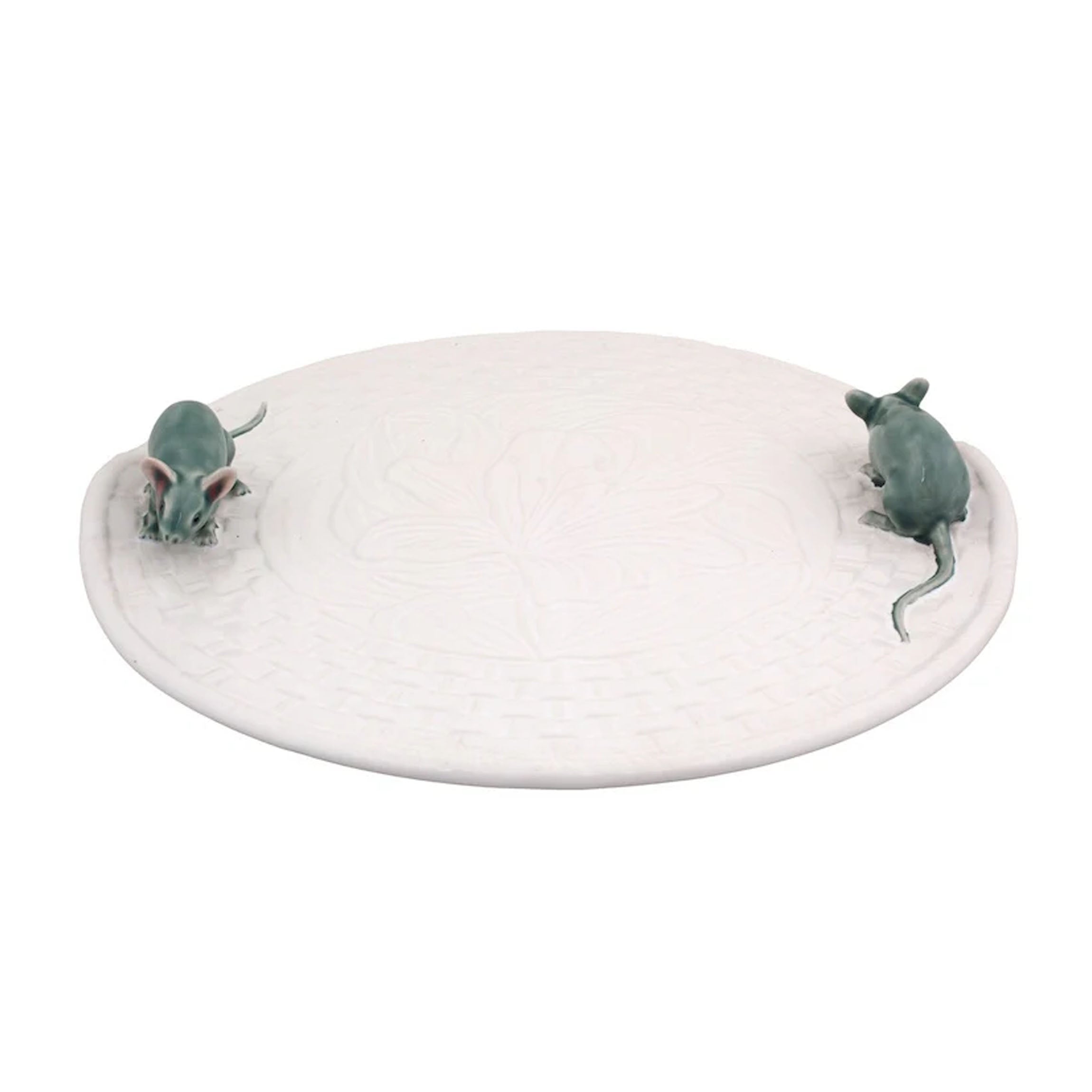 White Lily Cheese Tray with Natural Mouse